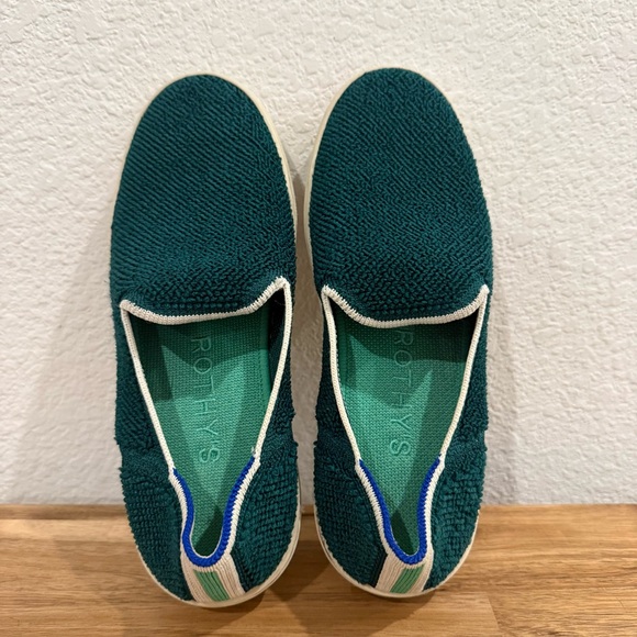 Rothy's Shoes - Rothy’s- The Juniper Green Terry Slip On Sneakers- 6